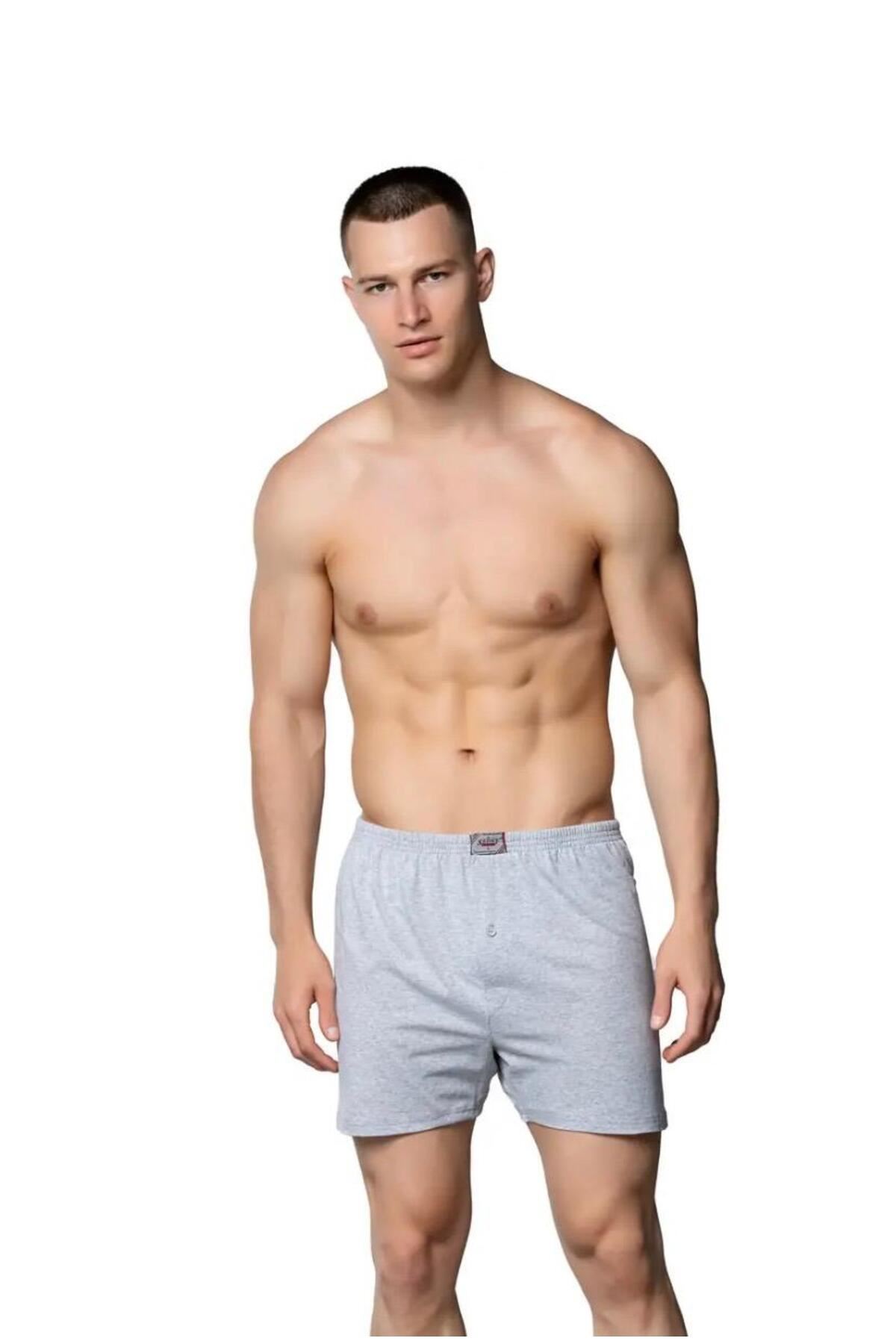 2'Lİ ERKEK RAHAT KESİM DÜĞMELİ BOXER- 1094