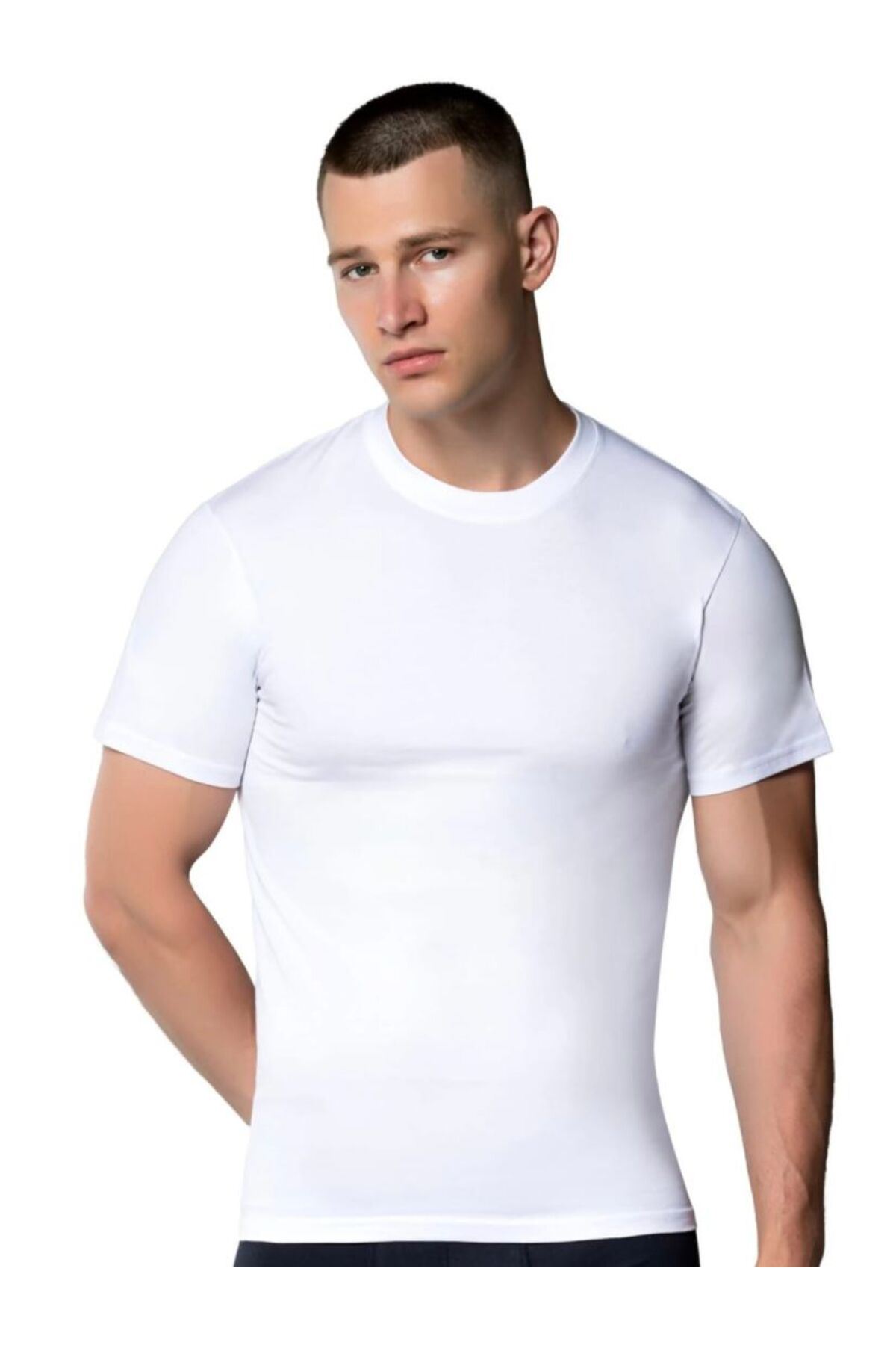 4'LÜ ERKEK PENYE SIFIR YAKA FANİLA-GÜMÜŞ 3005