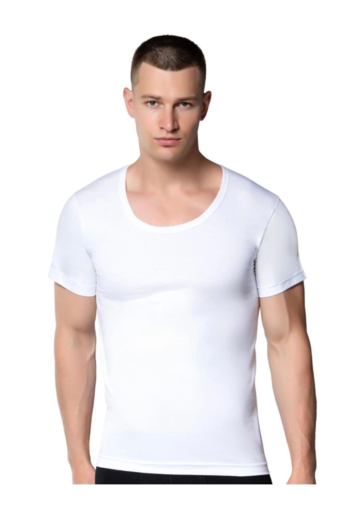 6'LI ERKEK BİSİKLET-AÇIK YAKA PENYE FANİLA-GÜMÜŞ 3003