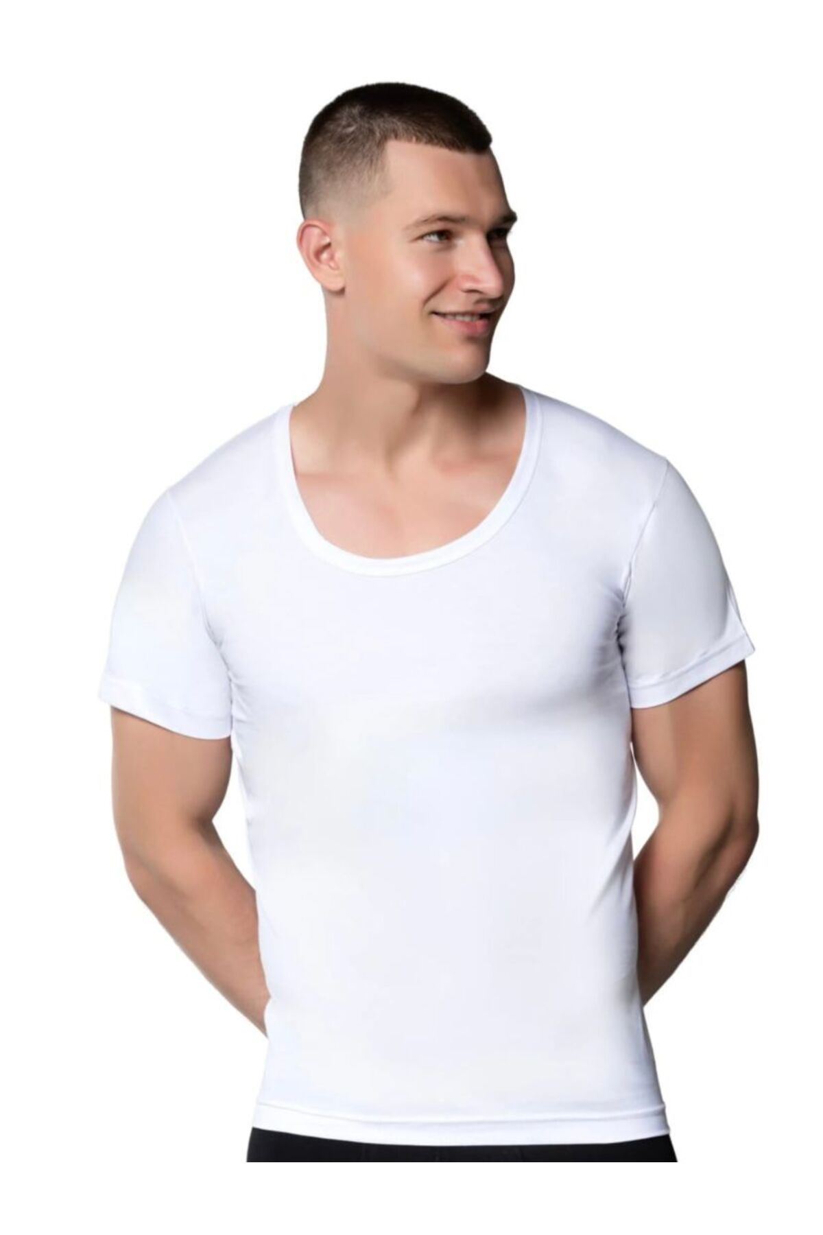 6'LI ERKEK BİSİKLET-AÇIK YAKA PENYE FANİLA-GÜMÜŞ 3003