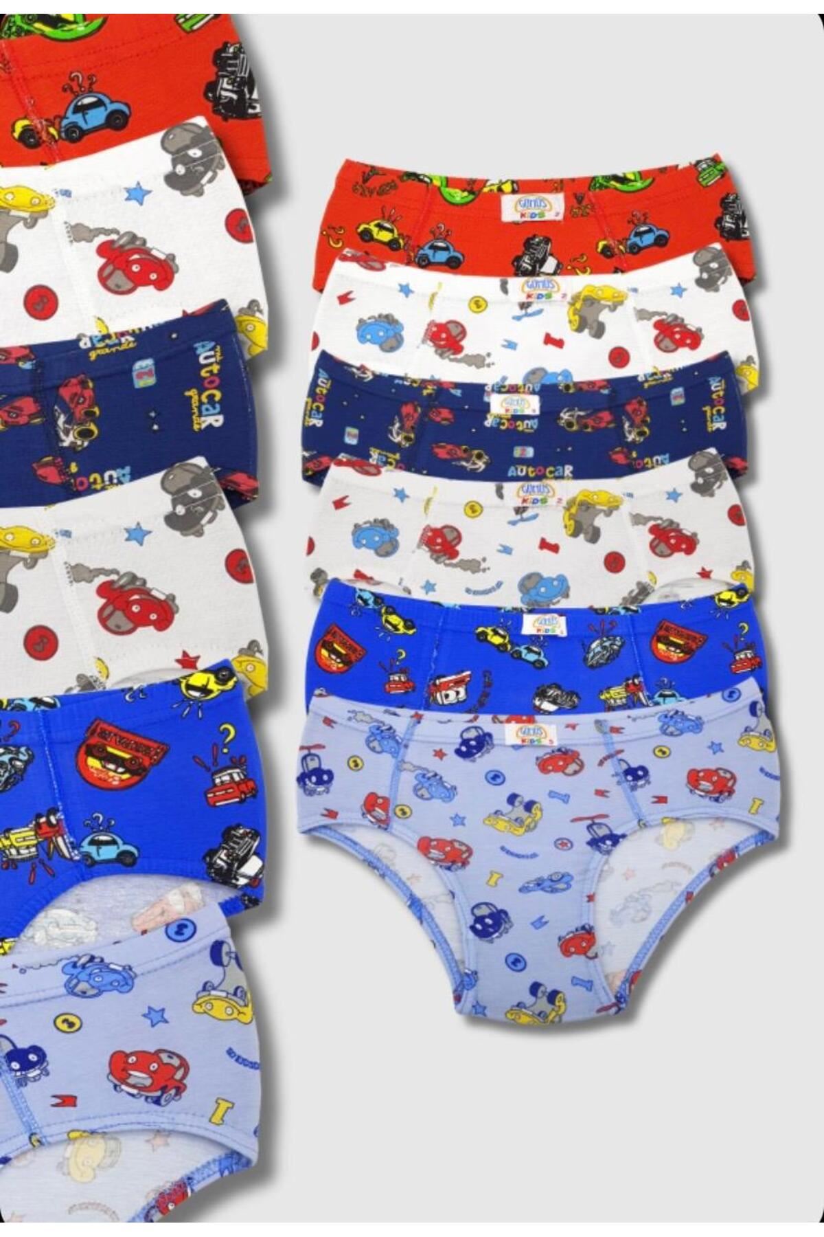 3'LÜ ERKEK ÇOCUK DESENLİ SLİP-GÜMÜŞ 3090