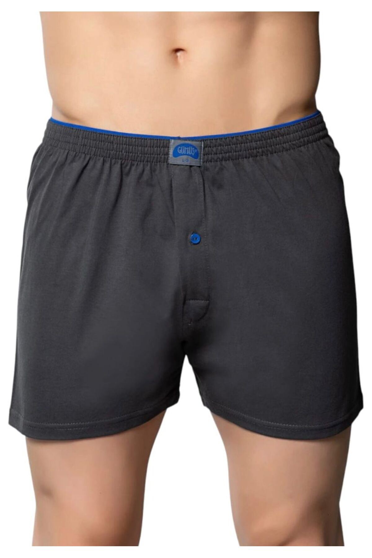 3'LÜ ERKEK HAVLU BEL RAHAT KESİM PAMUK BOXER-GÜMÜŞ 4020