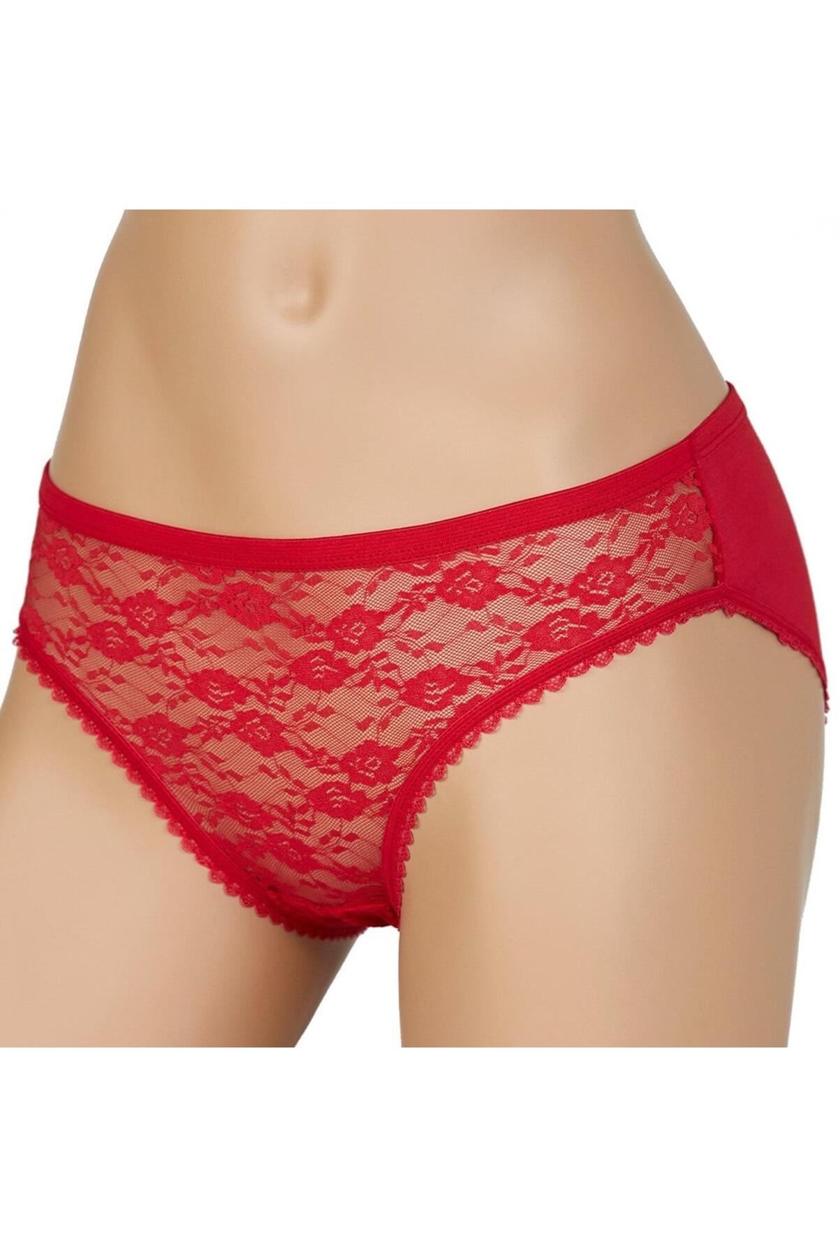 12'Lİ DANTELLİ KADIN KÜLOT-KARIŞIK RENK-DONDEZA