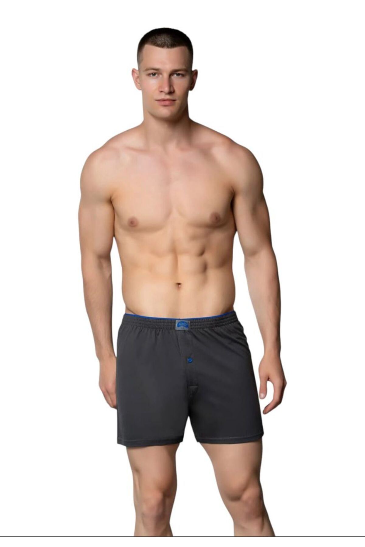 12'Lİ ERKEK HAVLU BEL RAHAT KESİM PAMUK BOXER-GÜMÜŞ 4020