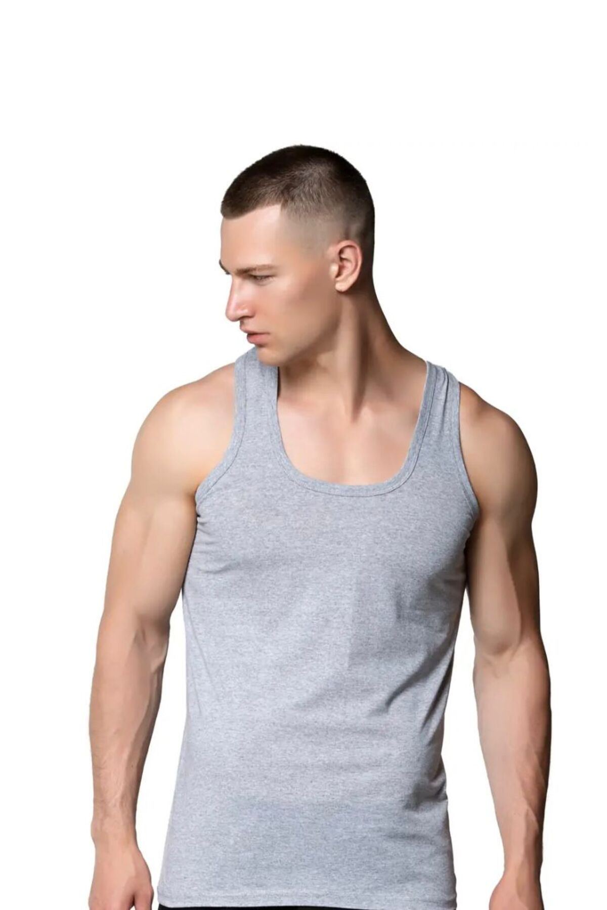 6'LI ERKEK RENKLİ ATLET KLASİK KESİM-