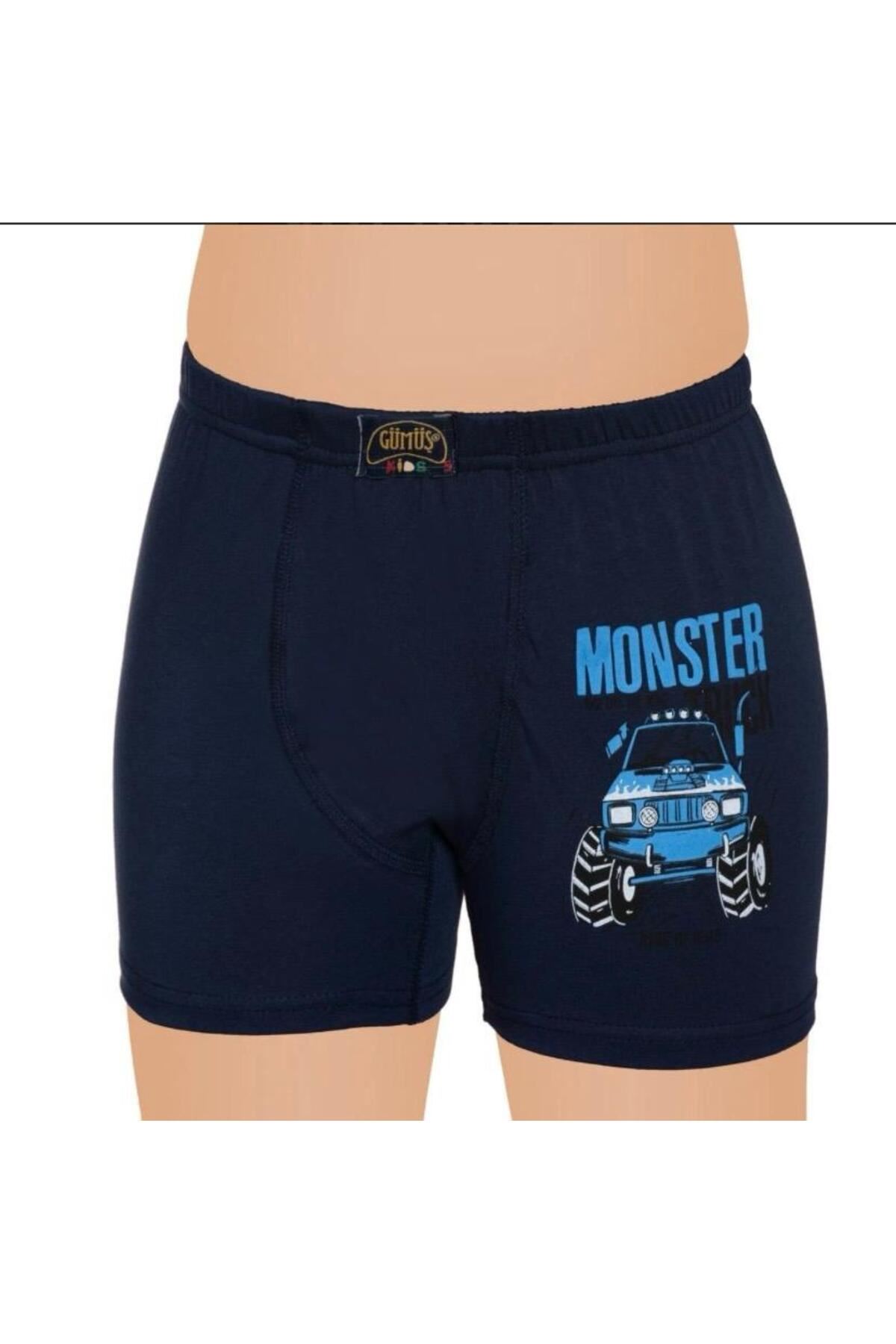 12'Lİ ERKEK ÇOCUK BOXER KARIŞIK RENK DESEN-3110