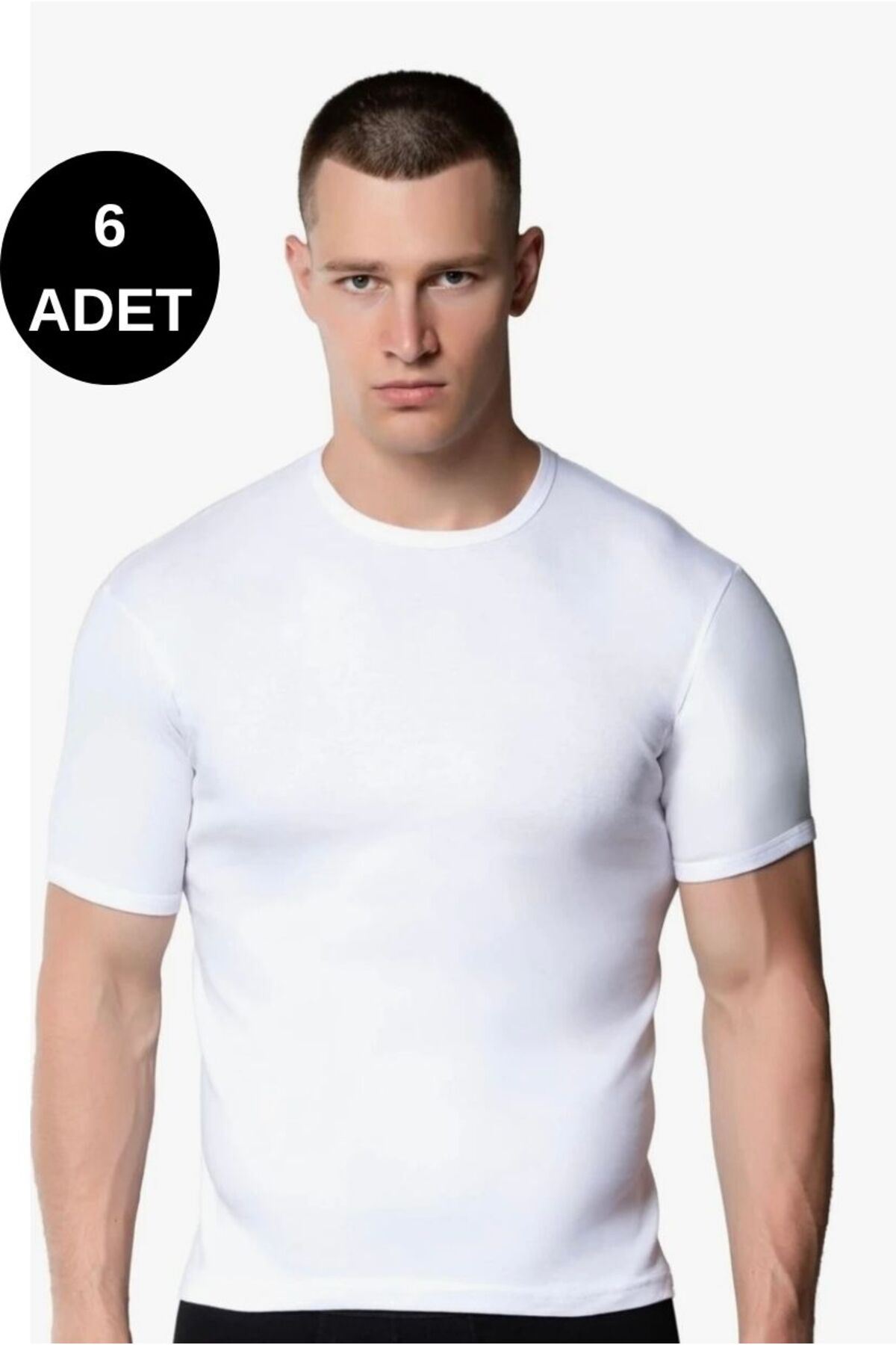 SPOR KOLLU SIFIR YAKA FANİLA 6’LI PAKET 4050