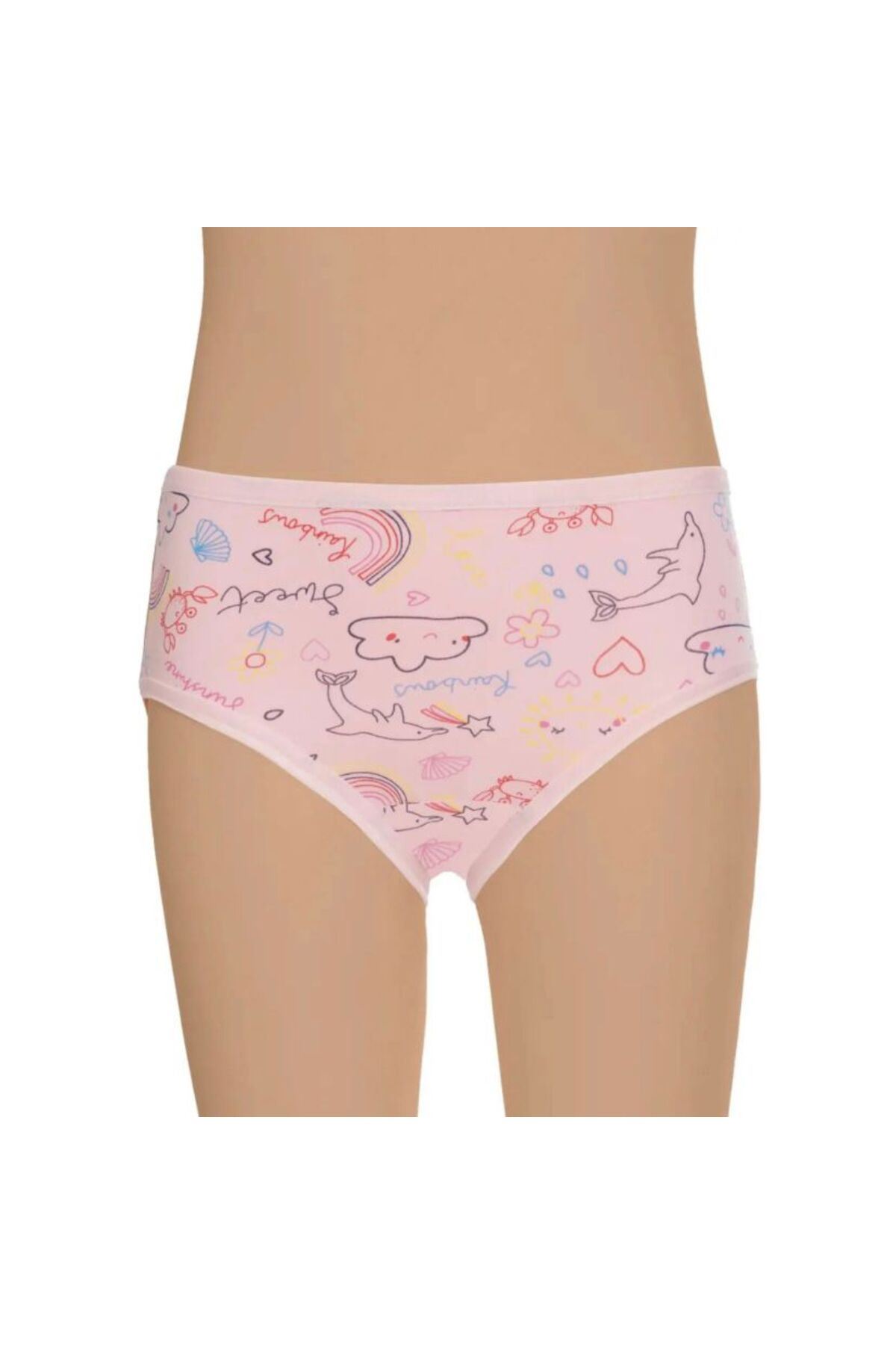 3'LÜ KIZ ÇOCUK KÜLOT KARIŞIK DESEN-RENK -GÜMÜŞ 3071