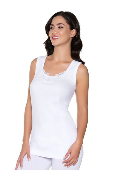 2'Lİ KADIN GENİŞ ASKI GÜPÜRLÜ RİBANA ATLET-GÜMÜŞ 3011