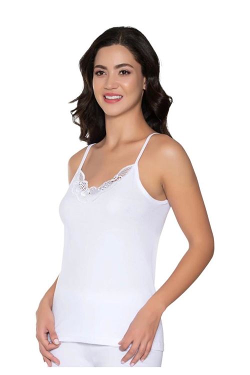 2'Lİ KADIN İP ASKILI GÜPÜRLÜ RİBANA ATLET-GÜMÜŞ 3010