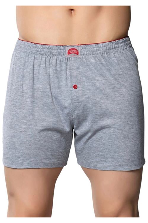 12'Lİ ERKEK HAVLU BEL RAHAT KESİM PAMUK BOXER-GÜMÜŞ 4020