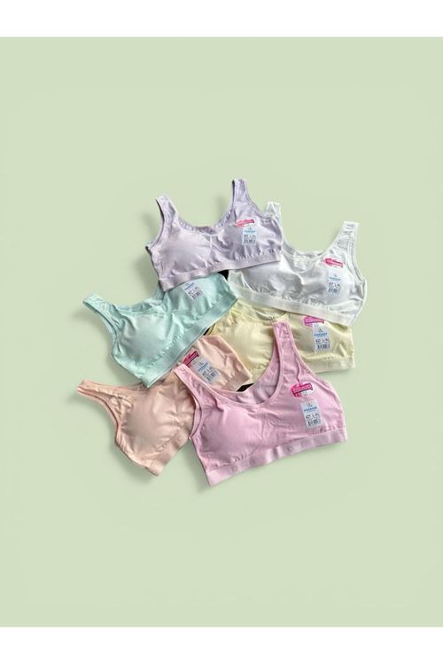 12'Lİ KIZ ÇOCUK GENİŞ ASKILI PEDLİ ALIŞTIRMA-YARIM ATLET-KARIŞIK RENK