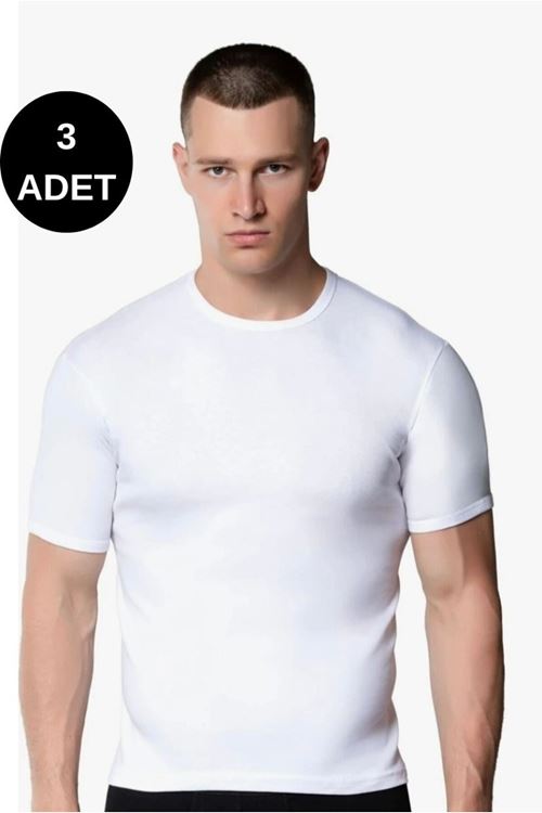 SPOR KOLLU SIFIR YAKA FANİLA -RİBANA-4050 3’LÜ PAKET